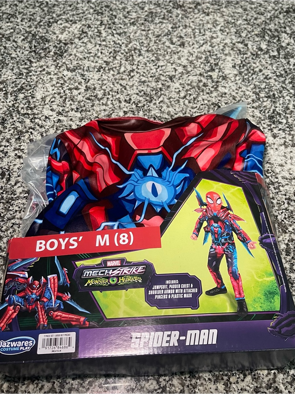 Marvel Spider-Man Boys' Red & Blue Mech-Strike Costume (Size M 8) Halloween